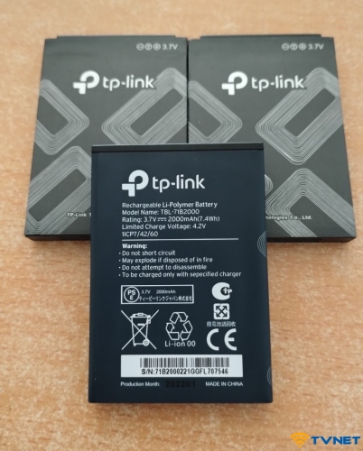 Pin Tp-link M7200 TBL-71A2000 dung lượng 2000mAh. Pin mới bảo hành 1 đổi 1