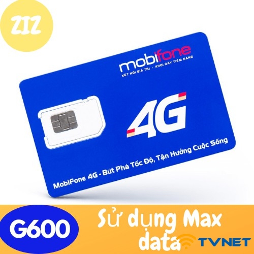 Sim 4G Mobifone MDT120A MAX DATA - Miễn phí 6 tháng