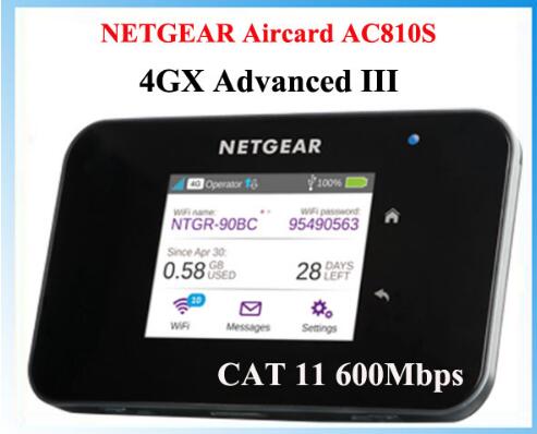 Original Unlocked 2 4 touchscreen Netgear Aircard AC810S 810S Cat11 600Mbps 4GX Advanced III 4G LTE